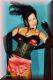 Gothic Satin Korsett / Corsage Stilett Schwarz