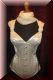 Hochzeit Satin Korsett / Corsage Silouet Weiß
