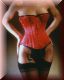 Mode Satin Korsett / Corsage Classic Rot