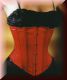 Mode Satin Korsett / Corsage Extravagant Rot