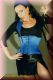 Mode Satin Korsett / Corsage Stilett Blau
